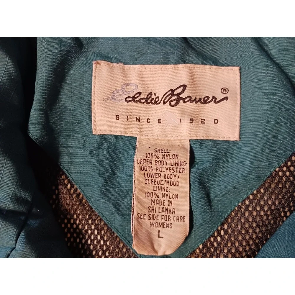 VTG Eddie Bauer Jacket Women's Large Weatheredge Rainfoil Insulated Parka Hooded